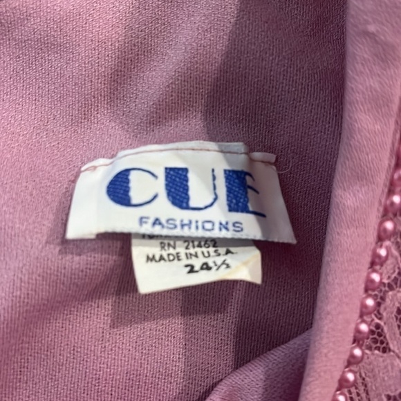 Gorgeous 80s Vintage Shift Lace Pleated Hem Short Sleeve Plus Size Dress 24 - Picture 5 of 8